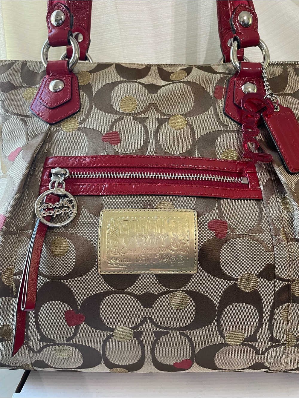 Coach Poppy 2010 Secret Admirer Tote Special Edition Valentine’s Day Coach Poppy - Picture 4 of 17